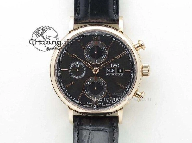 MIROTIME 0427 ZipUp Calatrava 5524R Pilot Travel Time RG GRF Brown Dial on Brown Leather Strap A324 V 7110